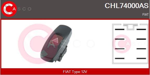 Casco CHL74000AS - Interrupteur de signal de détresse droxauto.com