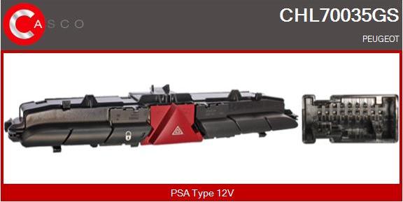 Casco CHL70035GS - Interrupteur de signal de détresse droxauto.com