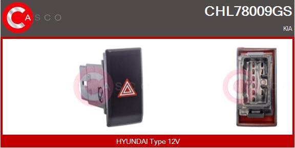 Casco CHL78009GS - Interrupteur de signal de détresse droxauto.com