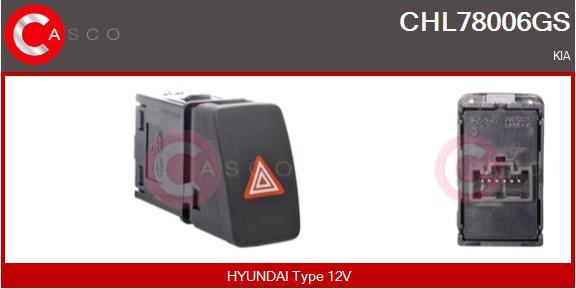 Casco CHL78006GS - Interrupteur de signal de détresse droxauto.com