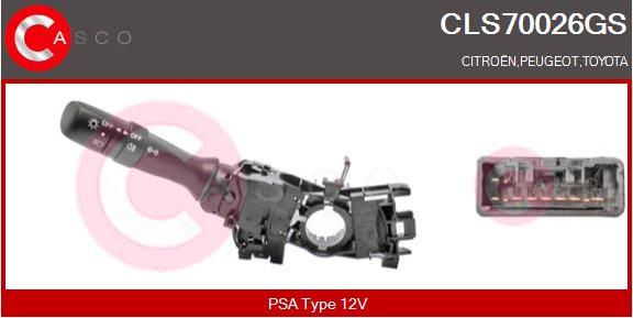 Casco CLS70026GS - Commutateur de colonne de direction droxauto.com