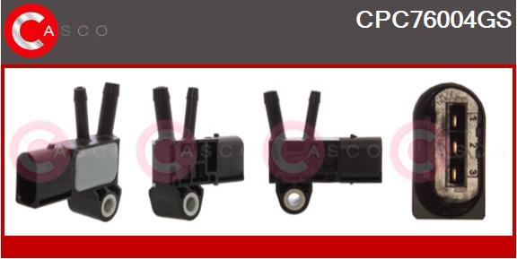Casco CPC76004GS - Transmetteur de pression, contrôle des gaz d'échappement droxauto.com