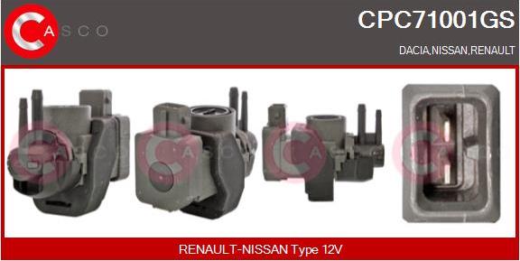 Casco CPC71001GS - Transmetteur de pression, contrôle des gaz d'échappement droxauto.com