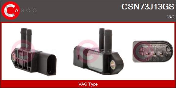 Casco CSN73J13GS - Capteur, pression des gaz échappement droxauto.com