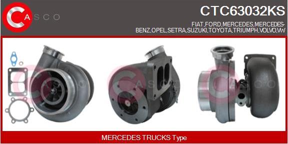 Casco CTC63032KS - Turbocompresseur, suralimentation droxauto.com