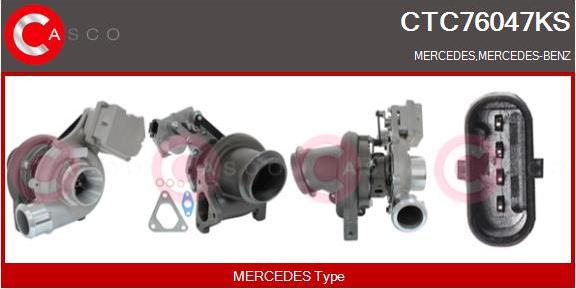Casco CTC76047KS - Turbocompresseur, suralimentation droxauto.com