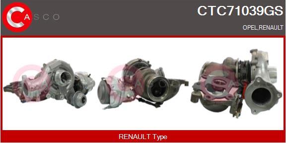 Casco CTC71039GS - Turbocompresseur, suralimentation droxauto.com