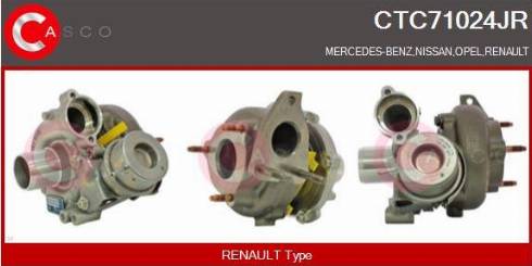 Casco CTC71024JR - Turbocompresseur, suralimentation droxauto.com