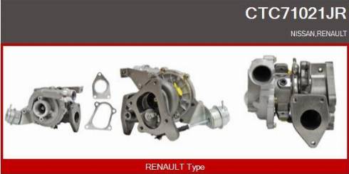 Casco CTC71021JR - Turbocompresseur, suralimentation droxauto.com