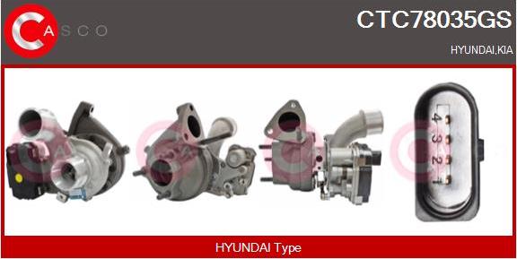 Casco CTC78035GS - Turbocompresseur, suralimentation droxauto.com