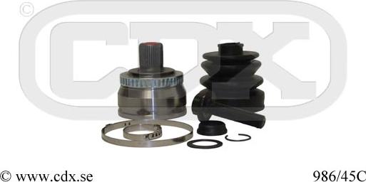 CDX 986/45C - Jeu de joints, arbre de transmission droxauto.com