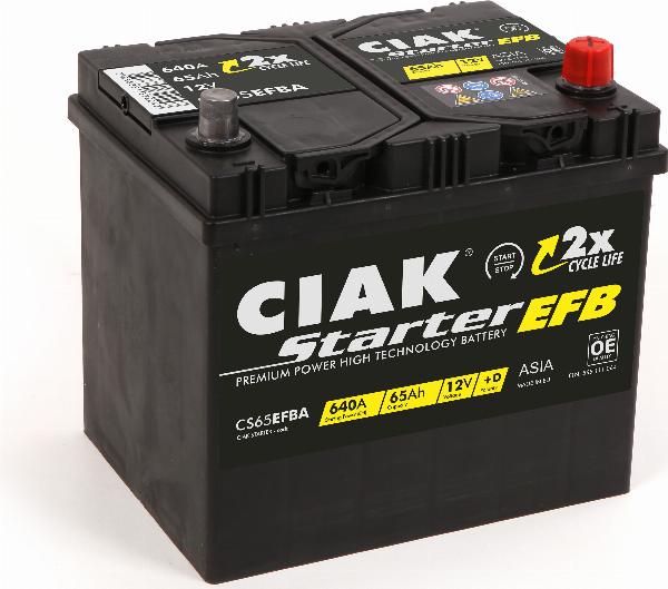 CIAKStarter CS65EFB-A - Batterie de démarrage droxauto.com