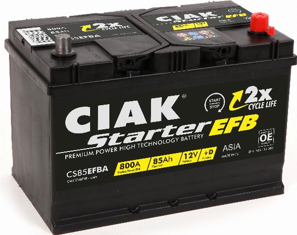 CIAKStarter CS85EFB-A - Batterie de démarrage droxauto.com