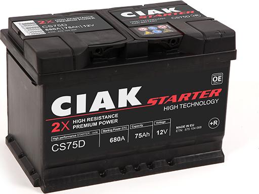 CIAKStarter CS75D - Batterie de démarrage droxauto.com