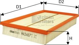 Clean Filters MA3467 - Filtre à air droxauto.com