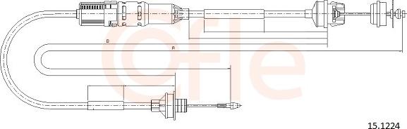 Cofle 92.15.1224 - Tirette à câble, commande d'embrayage droxauto.com