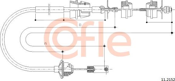 Cofle 92.11.2152 - Tirette à câble, commande d'embrayage droxauto.com