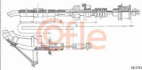 Cofle 92.18.1711 - Tirette à câble, commande d'embrayage droxauto.com