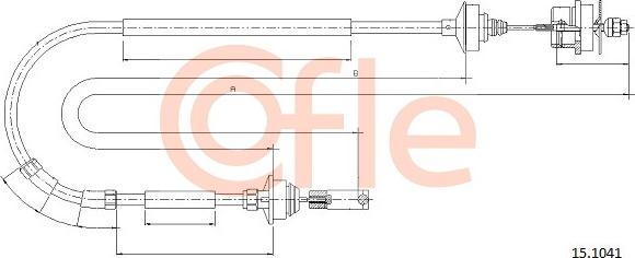 Cofle 15.1041 - Tirette à câble, commande d'embrayage droxauto.com