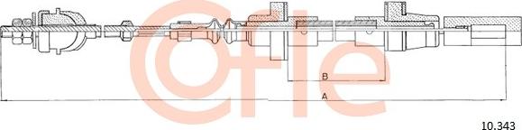 Cofle 10.343 - Tirette à câble, commande d'embrayage droxauto.com