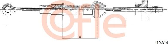 Cofle 10.314 - Tirette à câble, commande d'embrayage droxauto.com