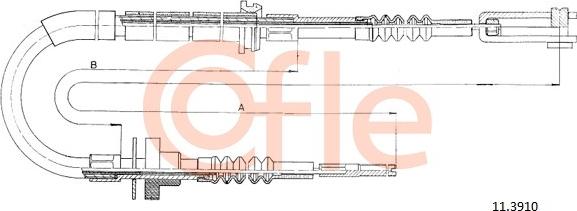 Cofle 11.3910 - Tirette à câble, commande d'embrayage droxauto.com