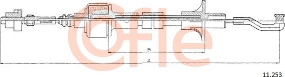 Cofle 11.253 - Tirette à câble, commande d'embrayage droxauto.com