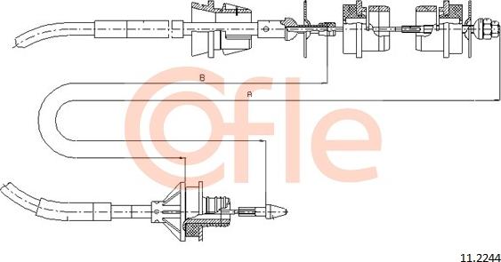 Cofle 11.2244 - Tirette à câble, commande d'embrayage droxauto.com