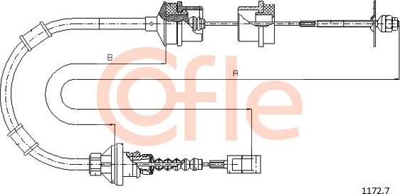 Cofle 1172.7 - Tirette à câble, commande d'embrayage droxauto.com