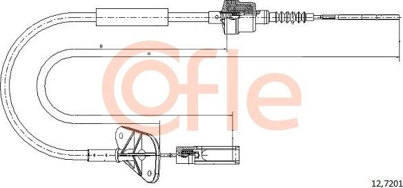 Cofle 12.7201 - Tirette à câble, commande d'embrayage droxauto.com