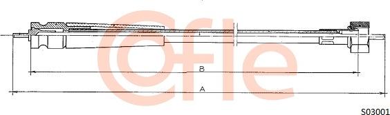 Cofle S03001 - Câble flexible de commande de compteur droxauto.com