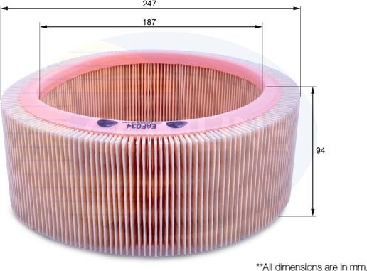 Comline EAF034 - Filtre à air droxauto.com