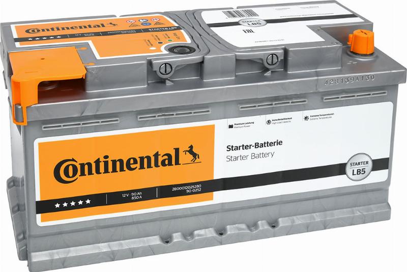 CONTINENTAL 2800012025280 - Batterie de démarrage droxauto.com
