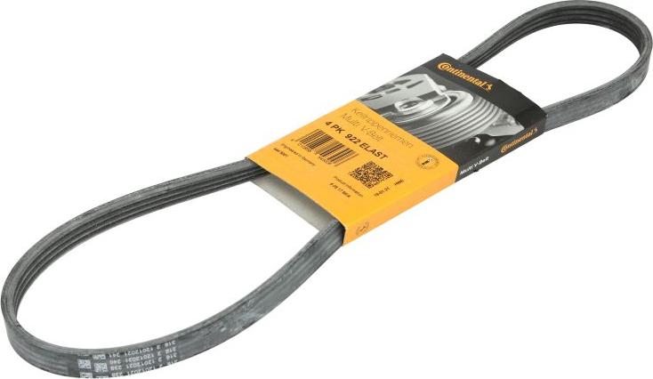 CONTINENTAL 4PK922 ELAST - Courroie trapézoïdale à nervures droxauto.com
