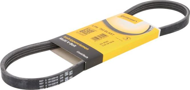 CONTINENTAL 4 PK 753 ELAST - Courroie trapézoïdale à nervures droxauto.com
