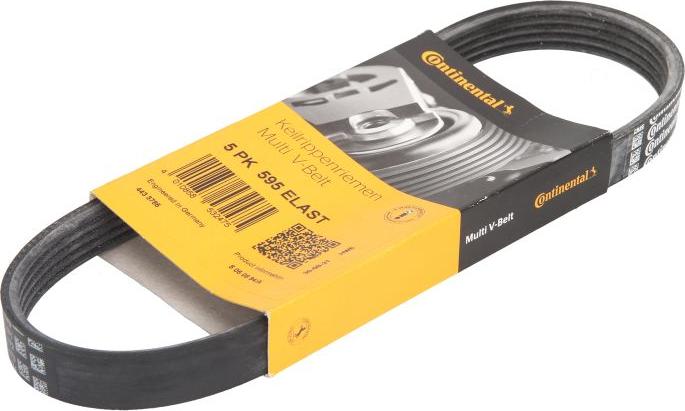 CONTINENTAL 5 PK 595 ELAST - Courroie trapézoïdale à nervures droxauto.com