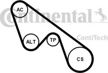 CONTINENTAL 5PK1150K1 - Jeu de courroies trapézoïdales à nervures droxauto.com