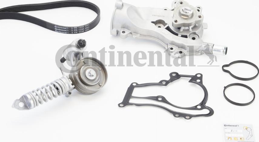 CONTINENTAL 5PK1334WP1 - Pompe à eau+Jeu de courroie trapézoïdale à nervures droxauto.com