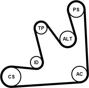 CONTINENTAL 6DPK1825K1 - Jeu de courroies trapézoïdales à nervures droxauto.com