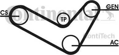 CONTINENTAL 6PK1050D2 - Jeu de courroies trapézoïdales à nervures droxauto.com