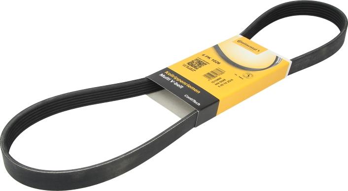 CONTINENTAL 6PK1026 - Courroie trapézoïdale à nervures droxauto.com