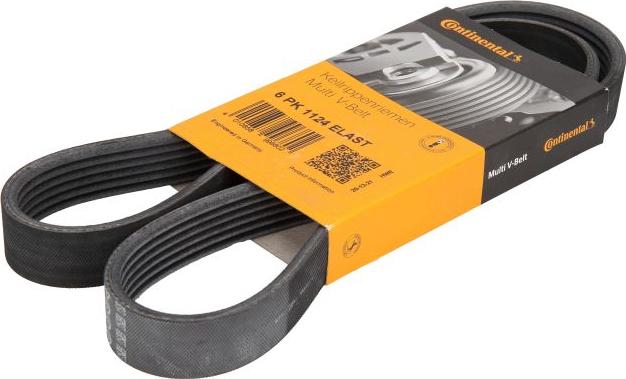 CONTINENTAL 6PK1124 ELAST - Courroie trapézoïdale à nervures droxauto.com