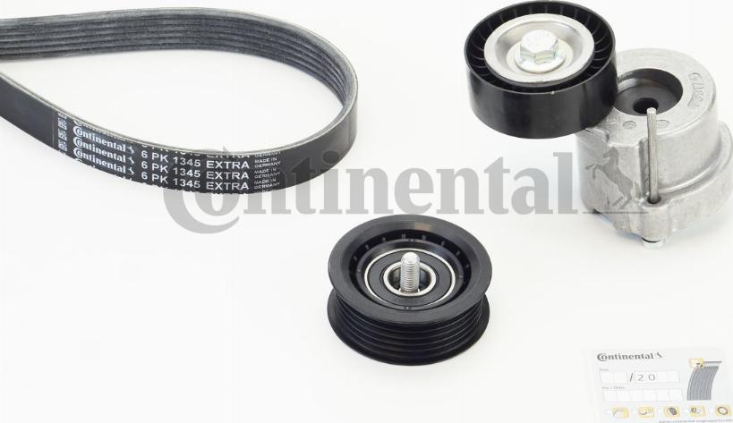 CONTINENTAL 6PK1345 EXTRA K1 - Jeu de courroies trapézoïdales à nervures droxauto.com