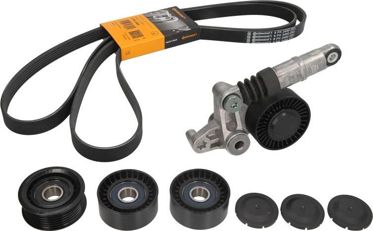 CONTINENTAL 6 PK 2490 K1 - Jeu de courroies trapézoïdales à nervures droxauto.com