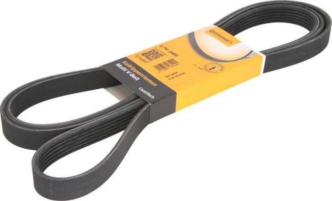 CONTINENTAL 6PK2460 - Courroie trapézoïdale à nervures droxauto.com