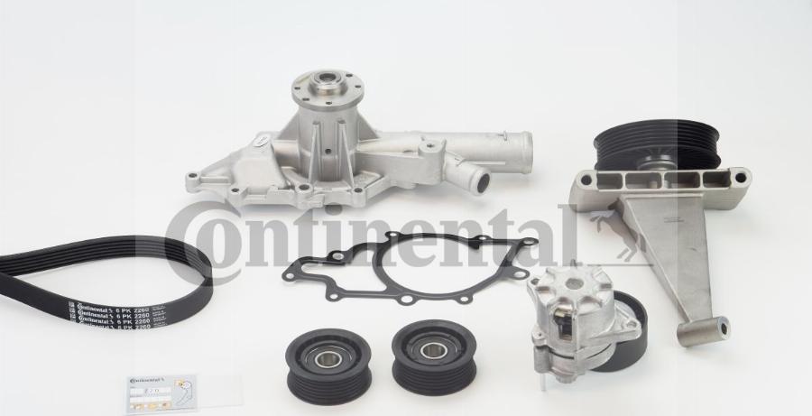 CONTINENTAL 6PK2260WP1 - Pompe à eau+Jeu de courroie trapézoïdale à nervures droxauto.com