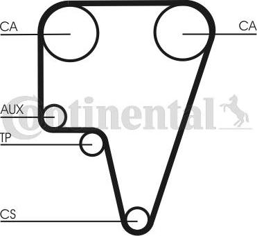 CONTINENTAL CT575 - Courroie de distribution droxauto.com