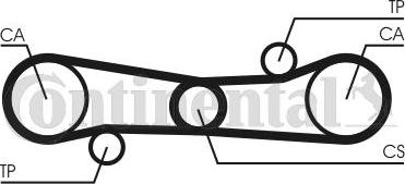 CONTINENTAL CT654 - Courroie de distribution droxauto.com