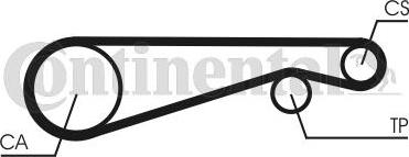 CONTINENTAL CT653 - Courroie de distribution droxauto.com
