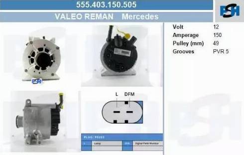 PSH 555.403.150.505 - Alternateur droxauto.com
